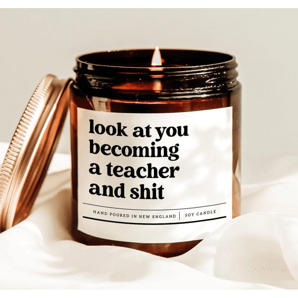 Funny Teacher Graduation Candle Gift New Teacher Soy Candle Teacher Appreciation Gift Teacher Gradu 0