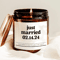 Just Married Candle Personalized Wedding Gift Newlywed Soy Candle Custom Wedding Date Gift For Brid 0