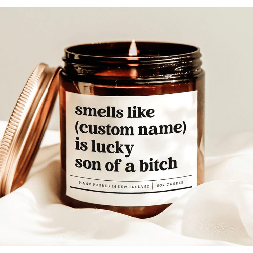 Personalized Funny Candle Gift Custom Name Soy Candle For Boyfriend Husband Fiance Birthday Gag Gif 0