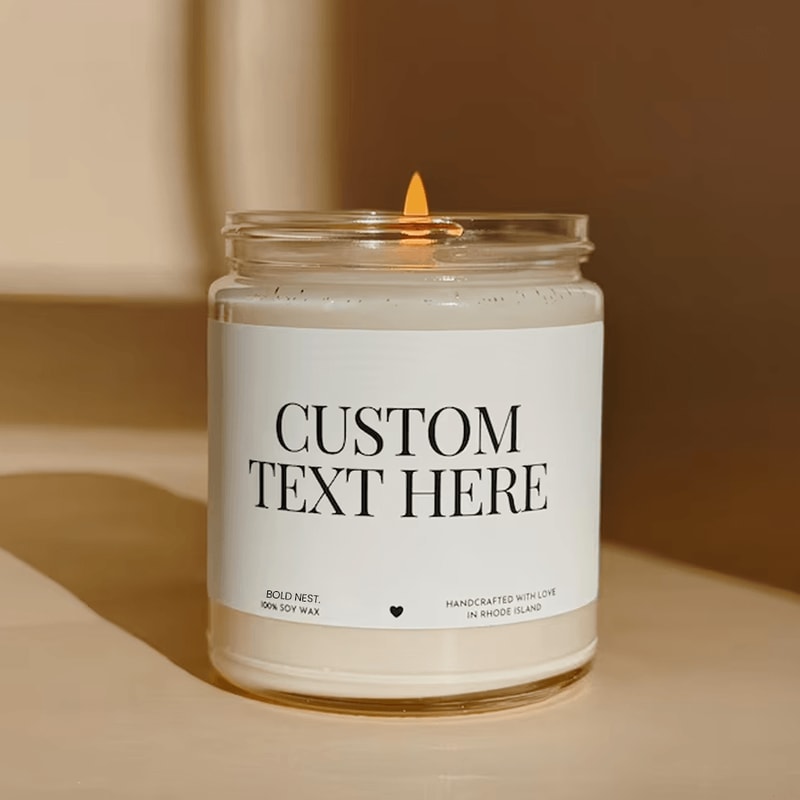 Custom Soy Candle Personalized Label Candle Create Your Own Funny Gift Candle 1