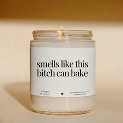 baker gift candle culinary graduate gift for bakers pastry chef soy wax bakery lover candle gift idea