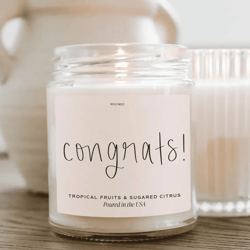 congrats soy candle – congratulations gift candle for celebrations, new jobs & big achievements