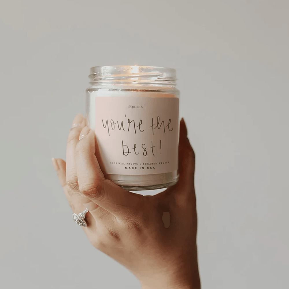 Youre The Best Soy Candle Citrus Scented Appreciation Gift Candle For Friends Coworkers 0