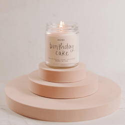 birthday cake soy candle – vanilla buttercream candle gift for birthday celebrations & cozy moments
