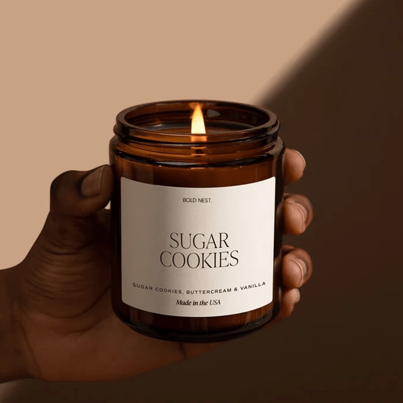 Sugar Cookie Soy Candle Christmas Cookie Scented Candle With Buttercream Vanilla Fragrance 0