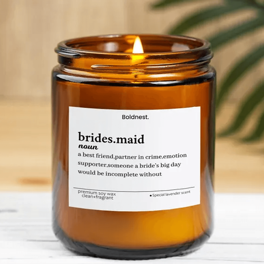 Bridesmaid Definition 9 Oz Soy Candle Bridesmaid Proposal Gift Wedding Party Candle Bridesmaid Than 0