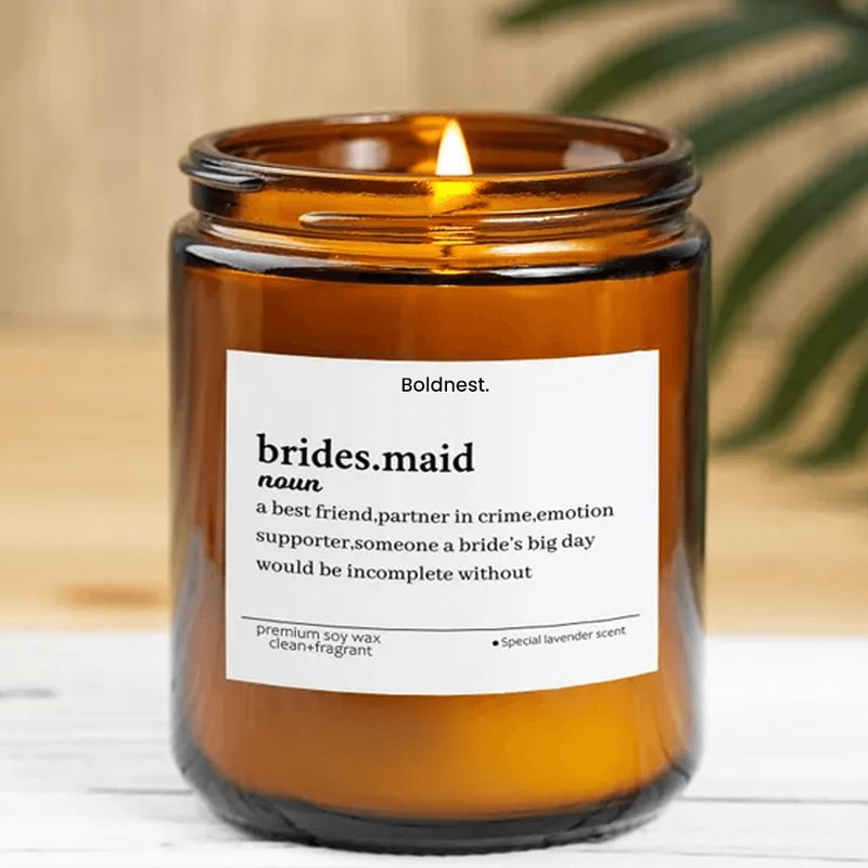 Bridesmaid Definition 9 Oz Soy Candle Bridesmaid Proposal Gift Wedding Party Candle Bridesmaid Than 0
