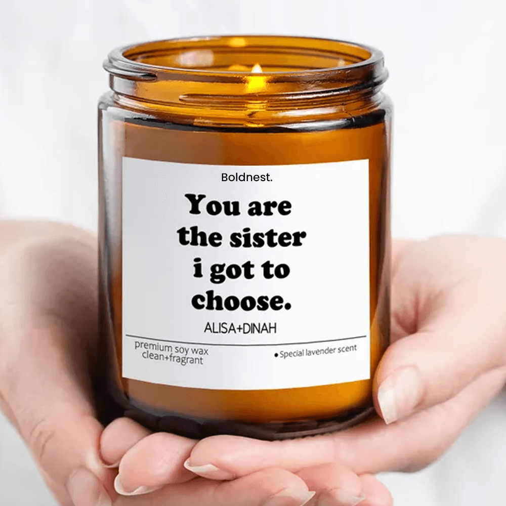Best Friend Candle Sister By Choice Candle Personalized Friendship Gift Custom Bestie Gift BFF Birt 0