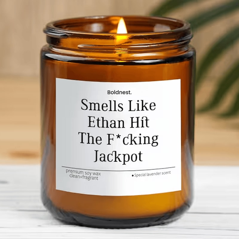 Personalized Jackpot Candle Funny Husband Gift Anniversary Candle Gift Custom Name Candle Boyfriend 0