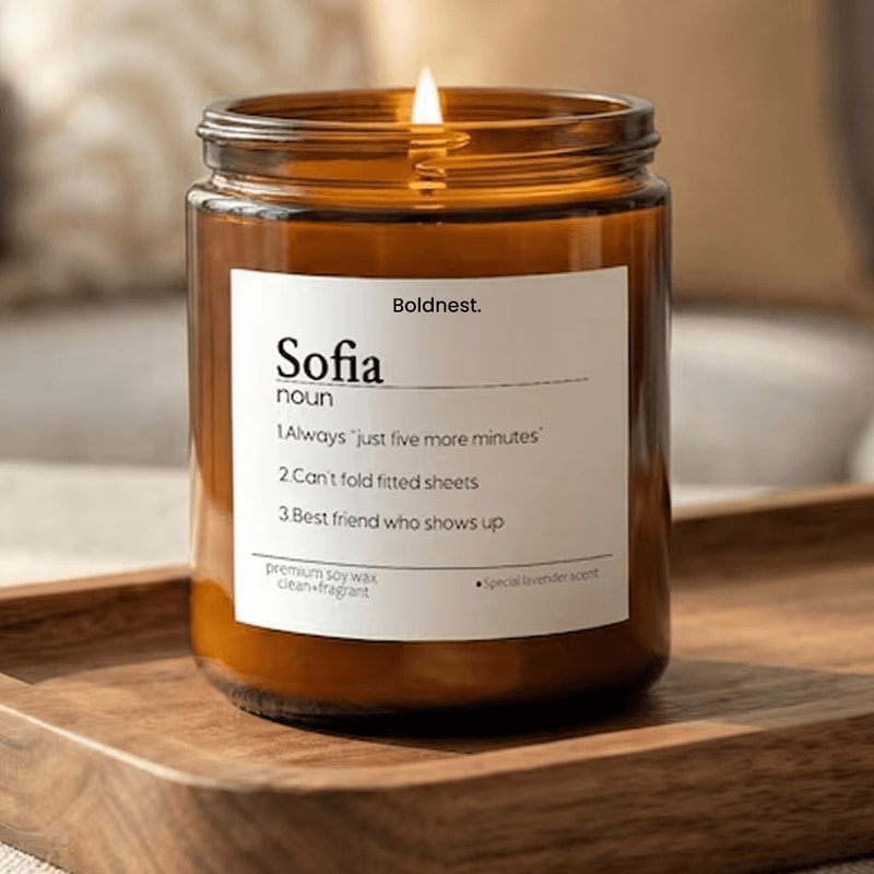 Personalized Name Candle Custom Definition Candle Best Friend Gift Personalized Soy Candle Funny Na 0