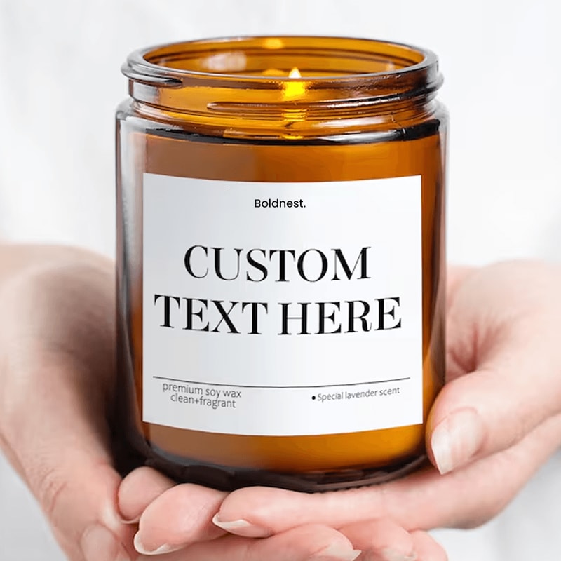 Personalized Custom Text Candle Custom Message Candle Personalized Gift Candle Custom Quote Candle 0
