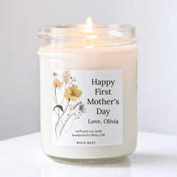 first mother's day candle personalized new mom gift happy first mother's day gift from baby to mom