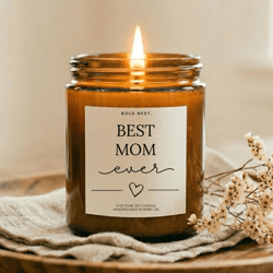 best mom ever candle gift for mom personalized mother's day candle birthday gift for mom from daughter son