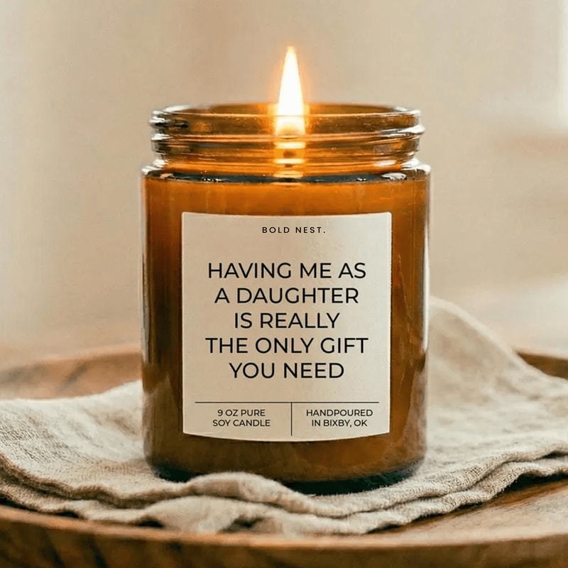 Funny Mom Gift From Daughter Candle Mothers Day Gift For Mom Birthday Gift Funny Daughter Gift Mom 0