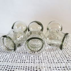 medical glass cupping jars for vacuum massage thick glass set of six suction cups for massage therapy medical banks