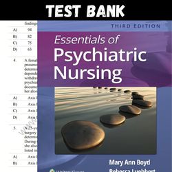 Test Bank for Essentials of Psychiatric Nursing, 3rd Edition Boyd