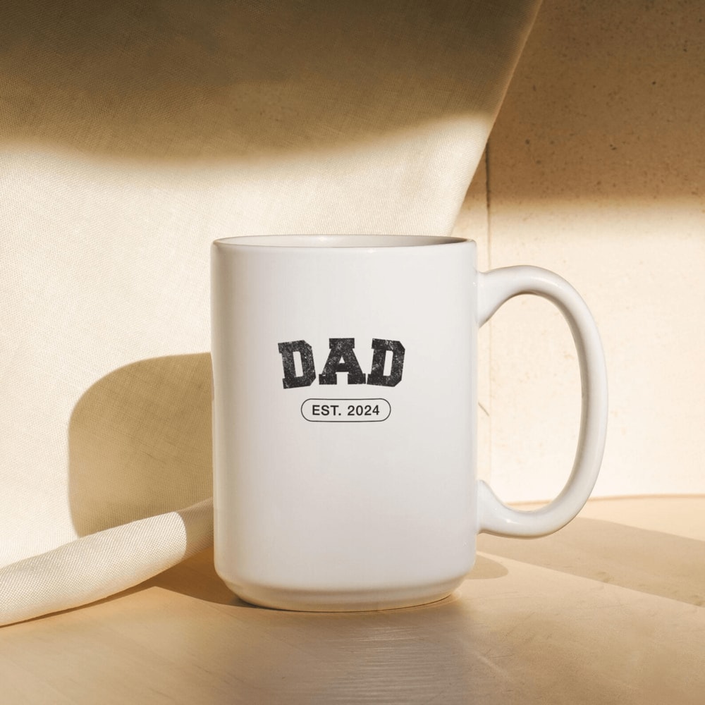 Personalized Dad Est 2025 Mug Custom New Dad Gift Mug Pregnancy Announcement Fathers Day Coffee Cu 0