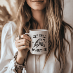 new mom mug, funny one hell of a mother coffee cup, expecting mom baby shower & new parent gift