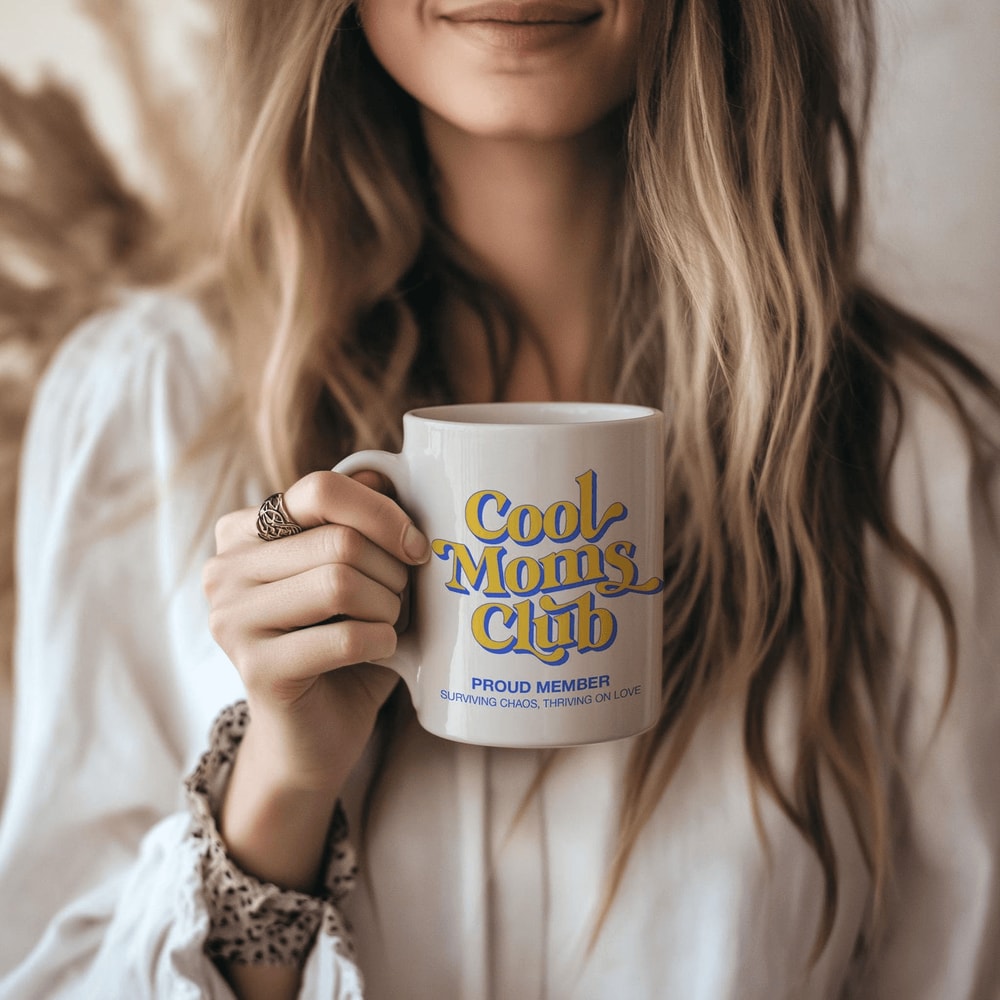 New Mom Mug Cool Moms Club Funny Coffee Cup Expecting Mom Baby Shower New Parent Gift 0