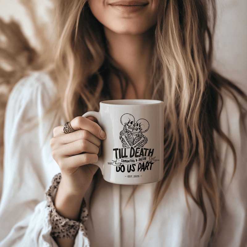 Funny Till Death Do Us Party Wedding Mug Custom Mr Mrs Anniversary Coffee Cup Personalized Newlywe 0
