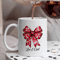 Pink Bow Personalized Name Mug Custom Coquette Aesthetic Coffee Cup Valentines Gift For Her Cerami 0