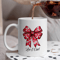 Pink Bow Personalized Name Mug Custom Coquette Aesthetic Coffee Cup Valentines Gift For Her Cerami 0
