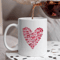 Custom Couple Mug Pink Heart Personalized Name Coffee Cup Romantic Valentine Anniversary Gift Mug 0
