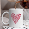 Custom Couple Mug Pink Heart Personalized Name Coffee Cup Romantic Valentine Anniversary Gift Mug 0