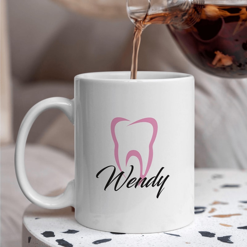 Personalized Dentist Coffee Mug Custom Dental Assistant Gift Mug Ceramic Graduation Mug Dental Nurs 0