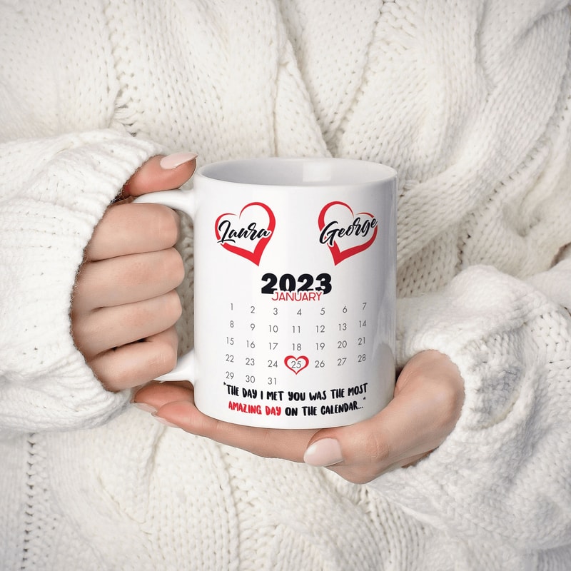 Personalised Anniversary Mug Custom Date Love Coffee Mug For Couples Romantic Gift Mug For Him Her 0