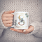 Personalised Name Mug Gold Floral Initial Square Frame Coffee Mug Custom Name Gift Mug For Her 0