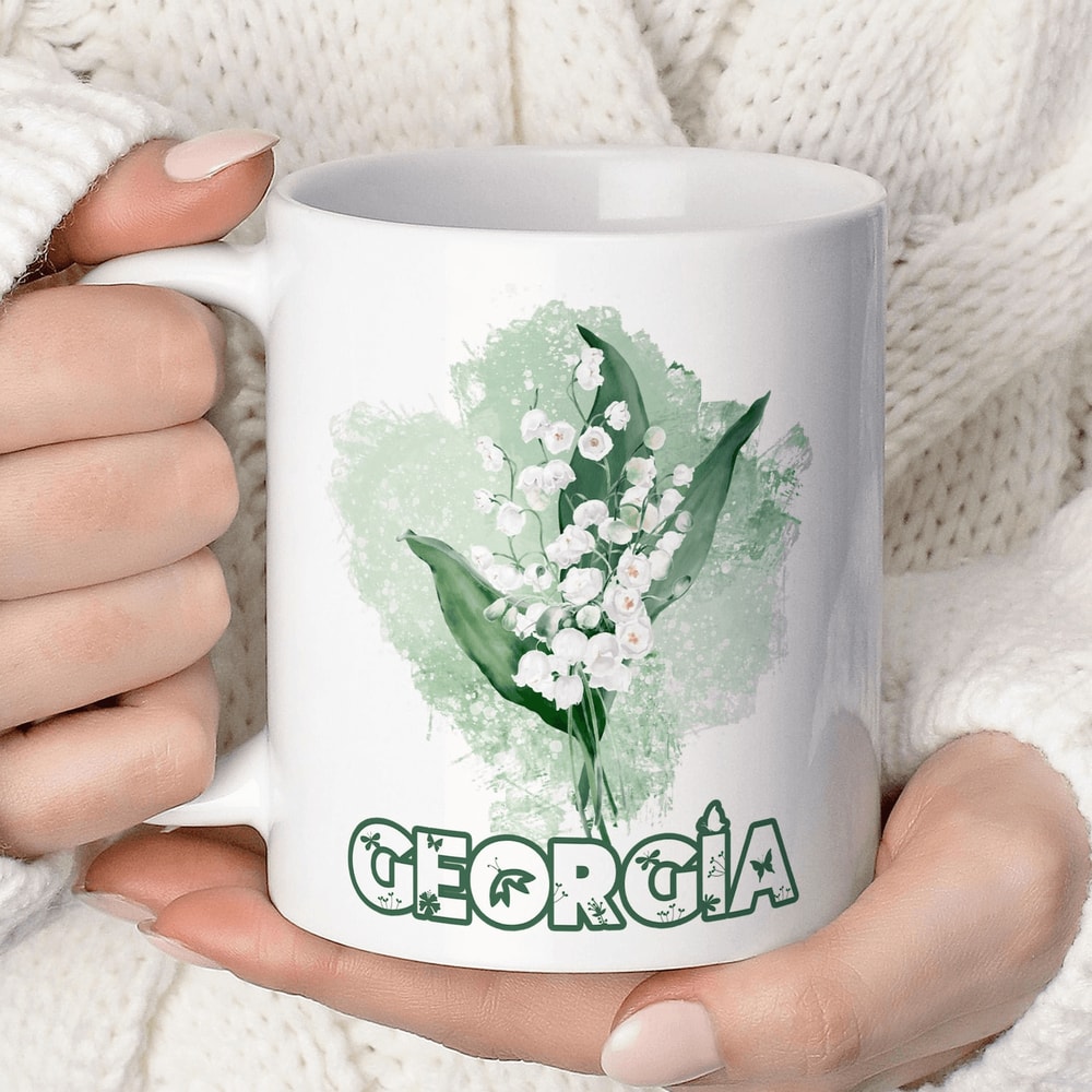 Personalized Birth Flower Coffee Mug Custom Birth Month Flower Mug Gift For Her Bridesmaid Birthday 0
