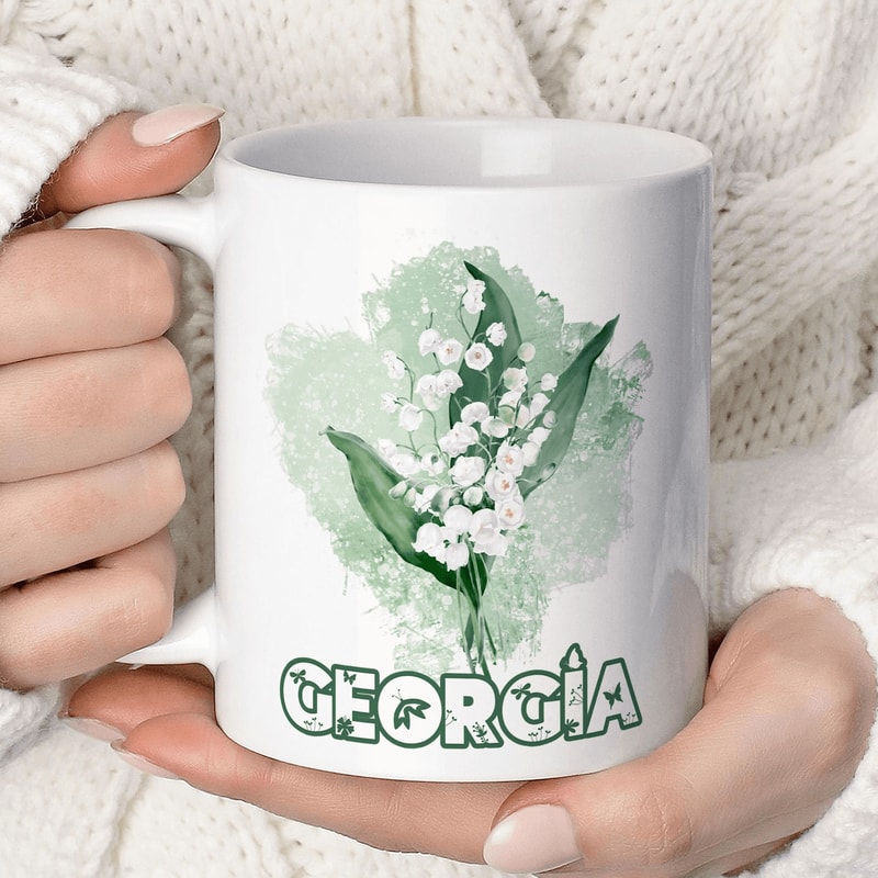 Personalized Birth Flower Coffee Mug Custom Birth Month Flower Mug Gift For Her Bridesmaid Birthday 0