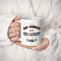personalised nanny mug, custom grandkids names coffee cup gift for nanny, mothers day birthday mug for grandma