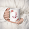 Custom Initial And Name Mug Floral Rose Gold Frame Personalised Coffee Mug Gift For Her Birthday 0
