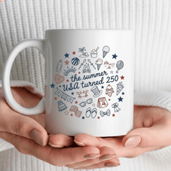 usa turned 250 mug 2026, patriotic 4th of july coffee cup, red white blue independence day gift mug