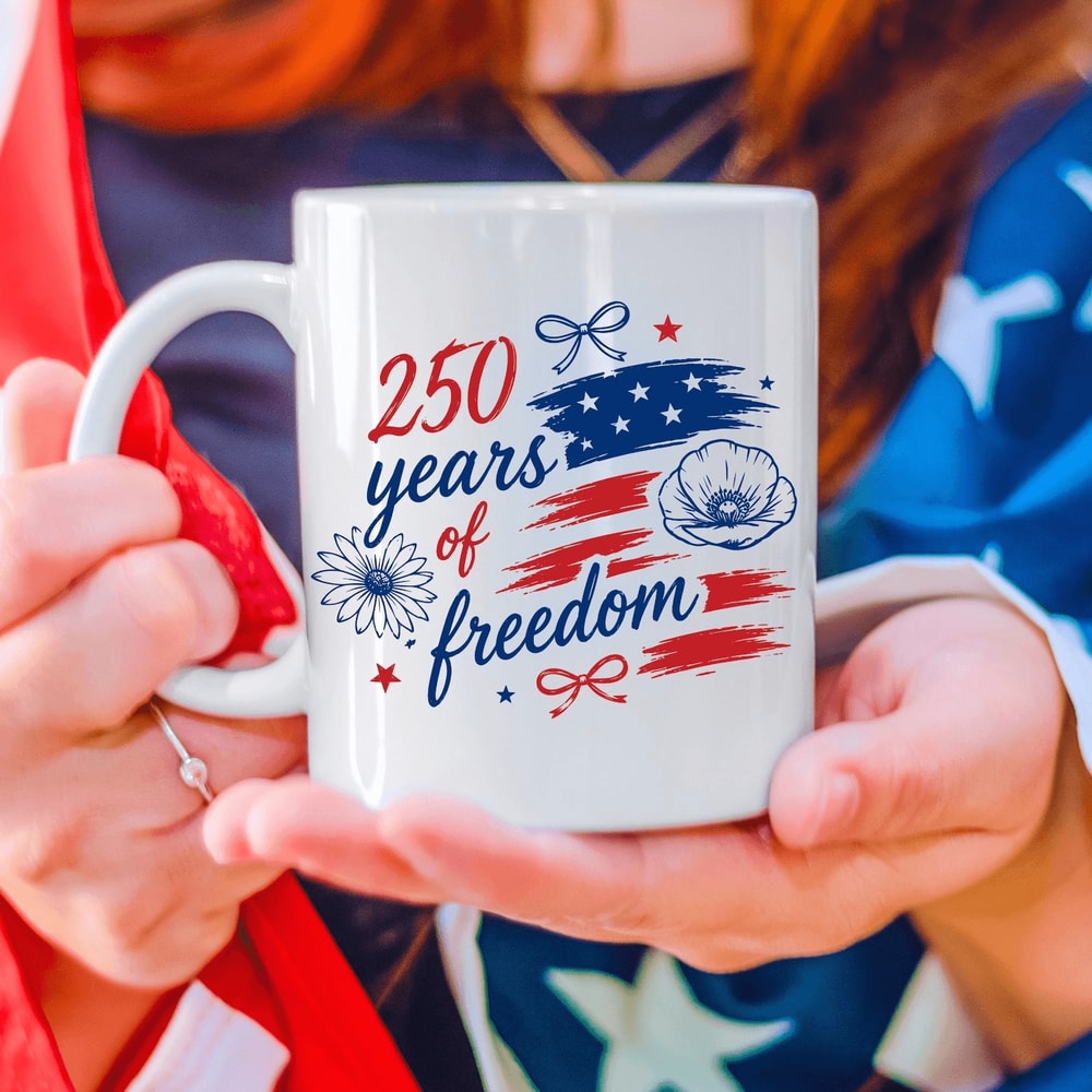 250 Years Of Freedom Mug 2026 Patriotic 4th Of July Coffee Cup USA 17762026 Independence Day Gift M 0