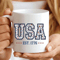 Floral Patriotic USA 17762026 250th Anniversary Ceramic Accent Mug 4th Of July Independence Day Co 0