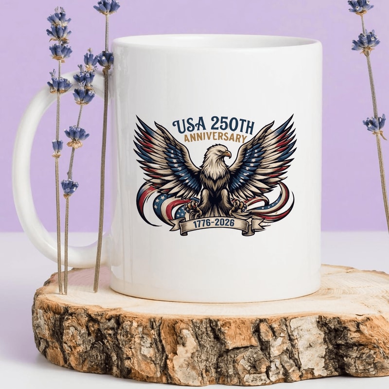 250 Years Of Freedom Mug USA 250th Anniversary 17762026 Patriotic Ceramic Coffee Cup Gift 0