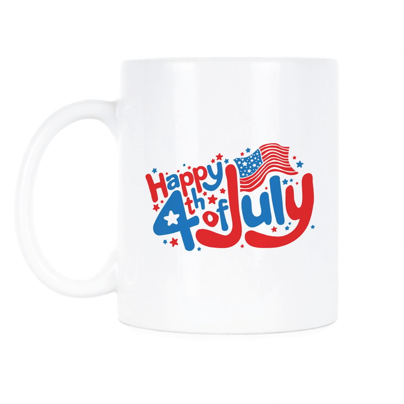 Happy 4th Of July Independence Day Coffee Mug Patriotic USA Ceramic Celebration Cup Gift 0
