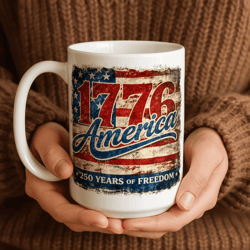 usa 250th anniversary mug patriotic 1776–2026 coffee cup 4th of july gift mug