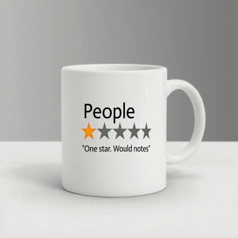 Funny One Star People Rating Mug Sarcastic Would Not Recommend Coffee Cup 0