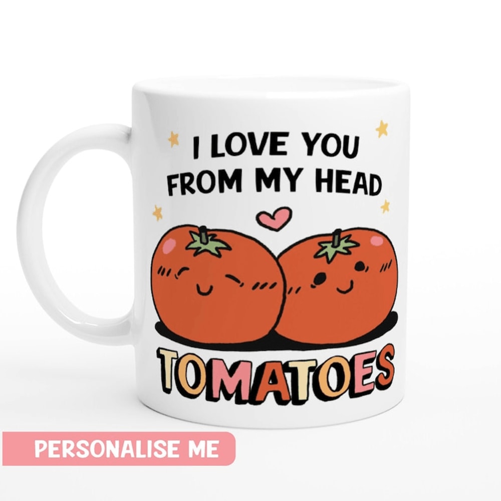 I Love You From My Head Tomatoes Mug 15 Oz Funny Tomato Coffee Mug Cute Food Lover Gift Ceramic Cup 0