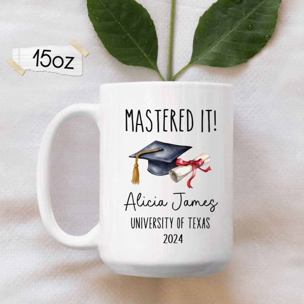 Personalized Graduation Mug 15 Oz Mug Mastered It Coffee Mug University Graduation Gift For Her 0