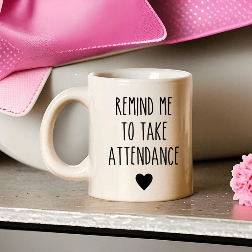 Funny Teacher Mug 15 Oz Mug Remind Me To Take Attendance Coffee Mug Teacher Appreciation Gift 0