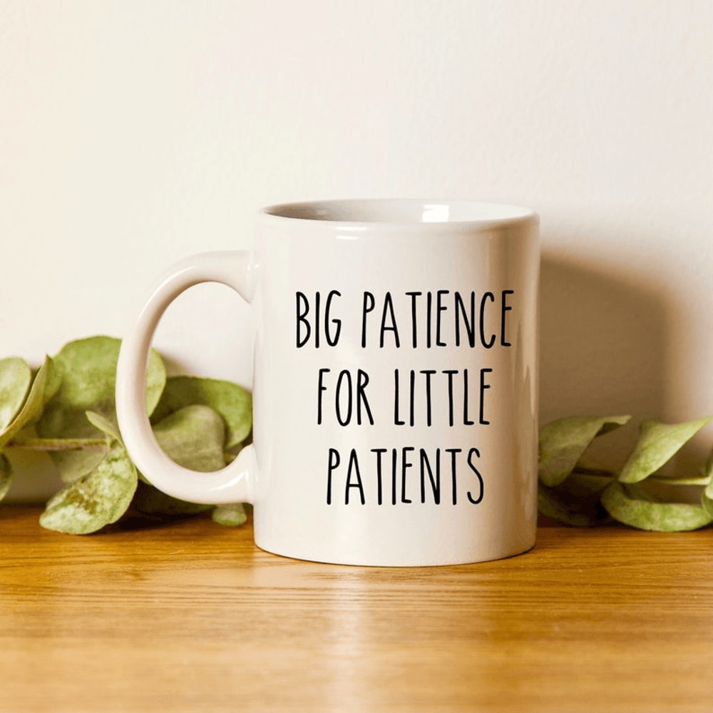 Pediatric Nurse Mug 15 Oz Mug Big Patience For Little Patients Coffee Mug Pediatrician Gift Mug 0