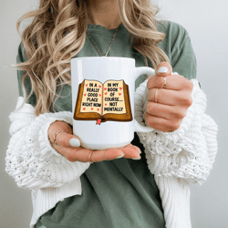 funny book lover mug – sarcastic novelty coffee cup gift for readers