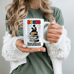 introvert book lover mug – funny quiet time reading coffee cup gift for readers