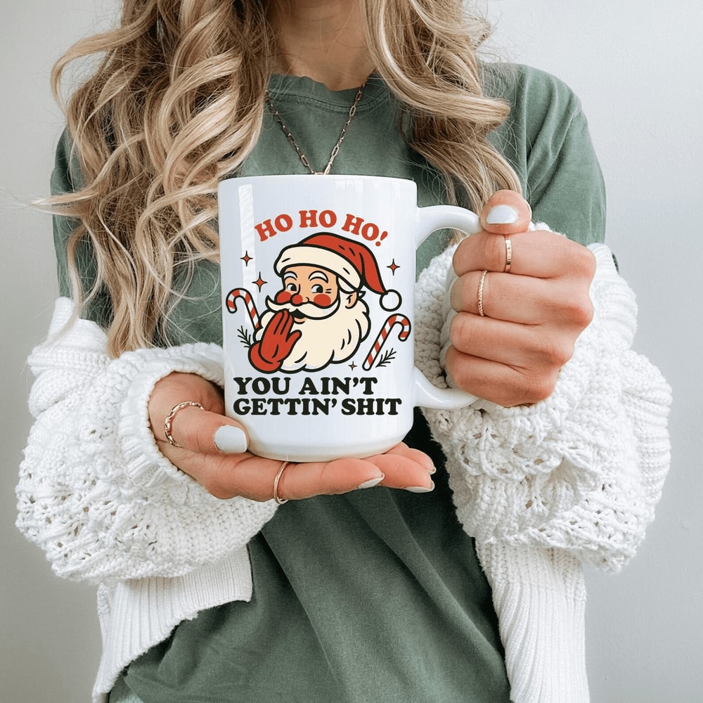 Funny Santa Coffee Mug Sarcastic Christmas Gag Gift Holiday Ceramic Cup 0