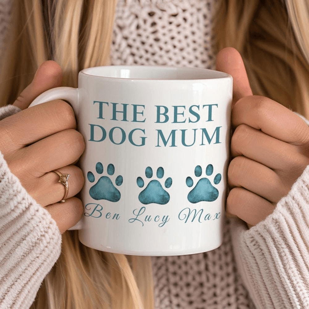 Best Dog Mum Mug 15 Oz Mug Personalized Dog Mom Coffee Mug Custom Pet Parent Gift With Dog Names 0